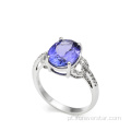 Valor Anel Natural Tanzanite 925 Jóias De Prata